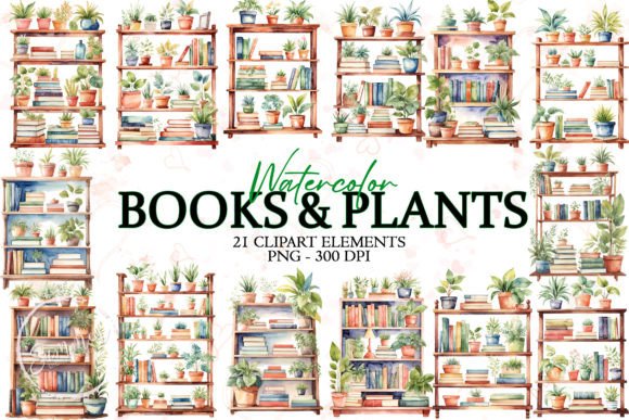Books and Plants Watercolor Clipart: A Designer’s Real-World Embroidery Review