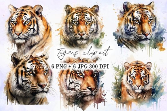 Branding with Tiger Face Watercolor Art Set: A Designer’s Review for Local Business Visuals