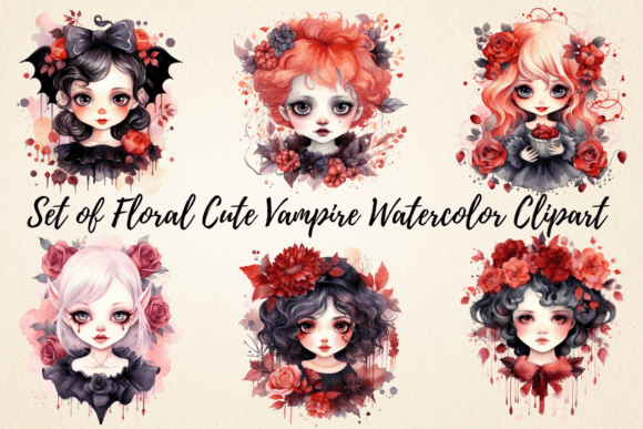 Floral Cute Vampire Watercolor Clipart: A Designer’s Honest Review for Real Embroidery Use