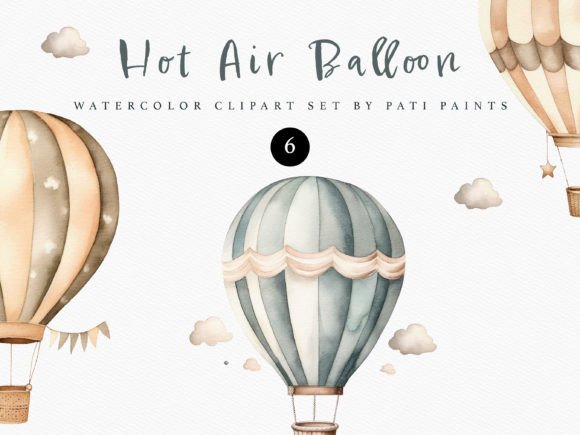 Hot Air Balloons Watercolor Clipart Set: A Brand Designer’s Review for Local Business Branding