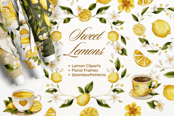 Lemon Watercolor Floral Bundle: A Designer’s Take on This Versatile Illustration Collection