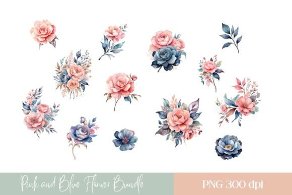 Pink and Blue Watercolor Flowers: A Designer’s Take for Real Business Branding