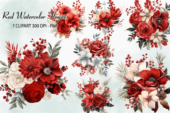 Red Watercolor Flowers Clipart Bundle: A Brand Designer’s Practical Review for Local Business Branding