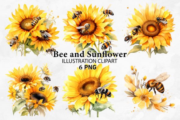 Watercolor Bee and Sunflower Clipart: Illustrations Review