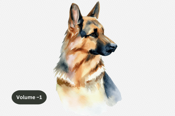 Watercolor German Shepherd Clipart Vol-1 Review