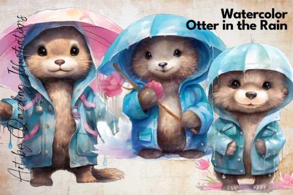 Watercolor Otter in the Rain: Embroidery Review